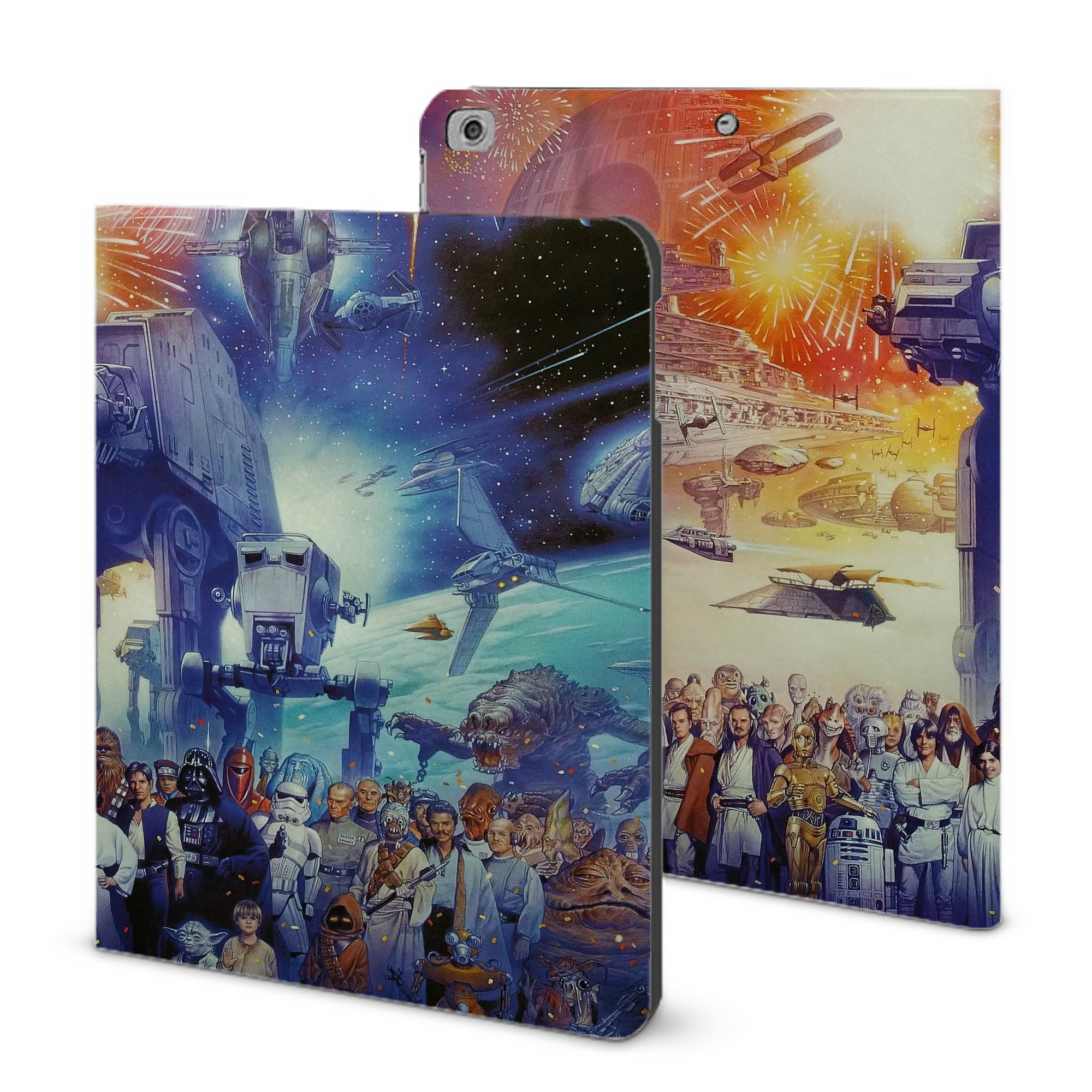 （画像用） スター・ウォーズ Star Wars IPad ケース ブック型 PUレザー TPU 耐衝撃 軽量 薄型 ペン収納なし 全面保護 IPad 各モデル対応
